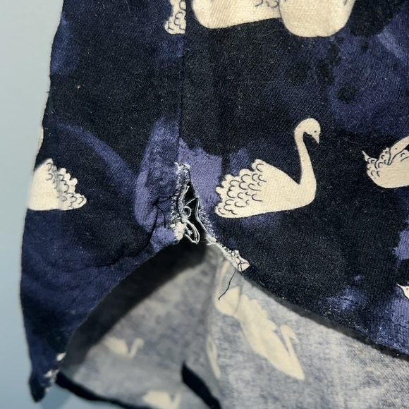 Anthropologie Bethesda Blue Top By Maeve Swan Print Brushed Cotton Size XS - Picture 7 of 7